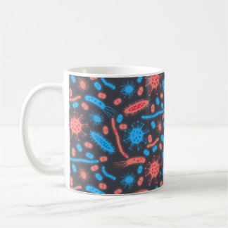 Glowing Bacteria Microorganism pink blue Koffiemok