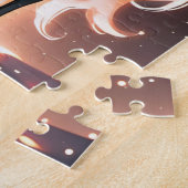 Glowing Black Enchanted Unicorn Legpuzzel (Zijkant)