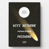 Glowing Black Leather Share Wifi Network Fotoplaat (voorkant)