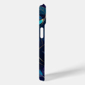 Glowing Blue Leaves iPhone 15 Barely There Case (Achterkant / Rechts)