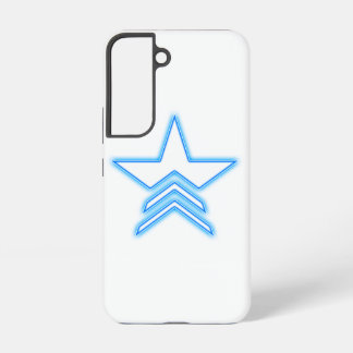 Glowing Blue Star Commander Samsung Hoesje Samsung Galaxy Hoesje