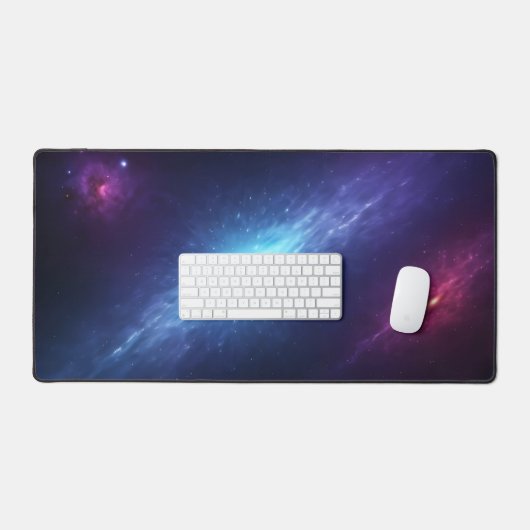 Glowing Blue Supernova Deep Space Nebula Bureaumat (Keyboard & Muis)