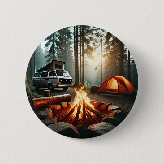 Glowing Campfire Adventure Button (Voorkant)