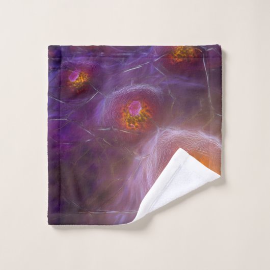 Glowing Cellular Network Abstract Art (Gant de toilette)