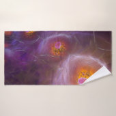Glowing Cellular Network Abstract Art (Serviette de bain)