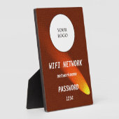 Glowing Dark Brown Leather Share Wifi Network Fotoplaat (Zijkant)