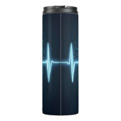 Glowing EMT Heartbeat Personalize Design Thermosbeker (Achterkant)