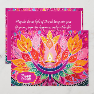Glowing Festiviteiten: Een Diwali-vieringskaart Kaart