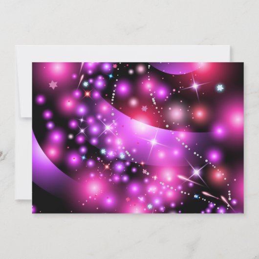 GLOWING GALAXY PINK Faire-part de mariage (Dos)