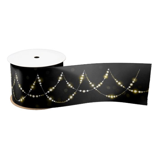 Glowing Gold Light String On Black Lint (Spoel)