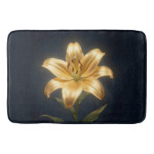 Glowing golden lily flower badmat (Voorkant)