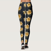 Glowing golden lily flower leggings (Achterkant)