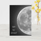 glowing half moon birthday kaart (Gele Bloem)