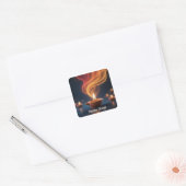 Glowing Happy Diwali Diya Sticker Design (Envelop)
