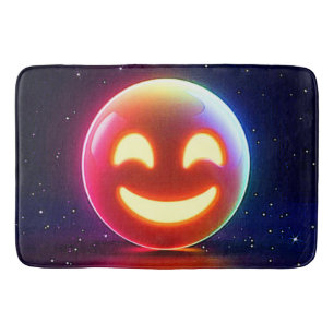Glowing Happy Orb Emoji Badmat