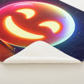 Glowing Happy Orb Emoji Sherpa Deken (3/4)