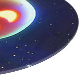 Glowing Happy Orb Emoji Snijplank (Hoek)