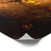 Glowing Haunted Mansion Halloween Poster (Hoek)