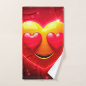 Glowing Heart Eyes Emotion Bad Handdoek (Handdoek)