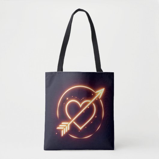 glowing image of a heart with cupid's arrow draagtas (Voorkant)
