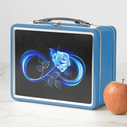 Glowing infinity with blue rose (In situ)