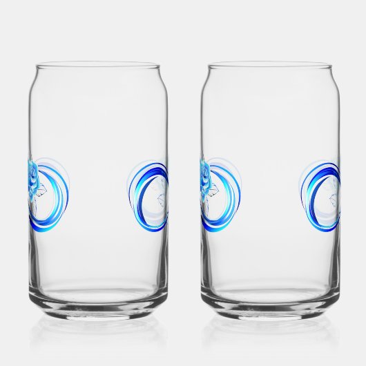 Glowing infinity with blue rose (Gauche)