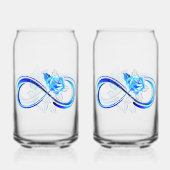 Glowing infinity with blue rose (Verso)