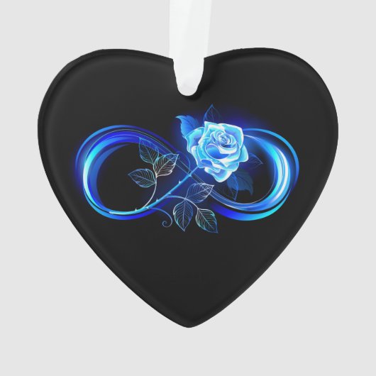 Glowing infinity with blue rose (dos)