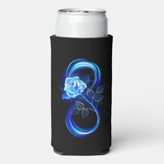 Glowing infinity with blue rose (Seltzer Achterkant)