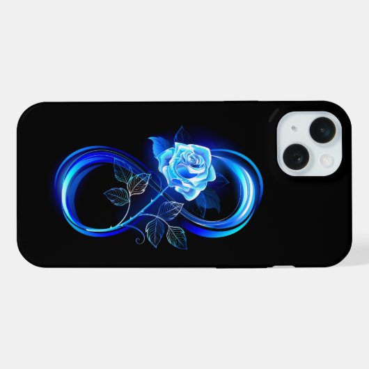 Glowing infinity with blue rose (Verso Horizontal)