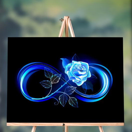 Glowing infinity with blue rose (Neutre)