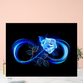 Glowing infinity with blue rose (Mariage)