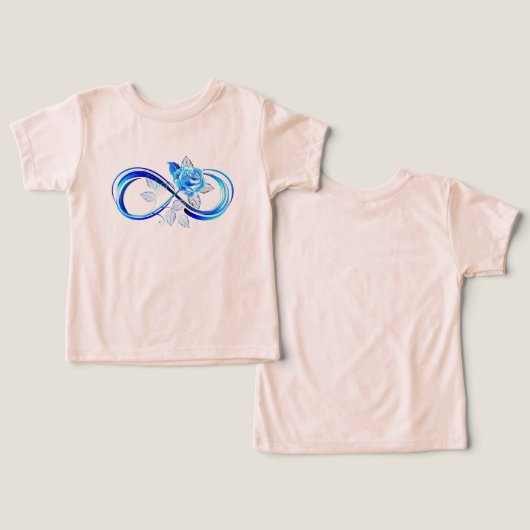 Glowing infinity with blue rose (Design Recto & Verso)