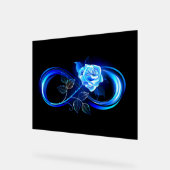 Glowing infinity with blue rose (Angle)
