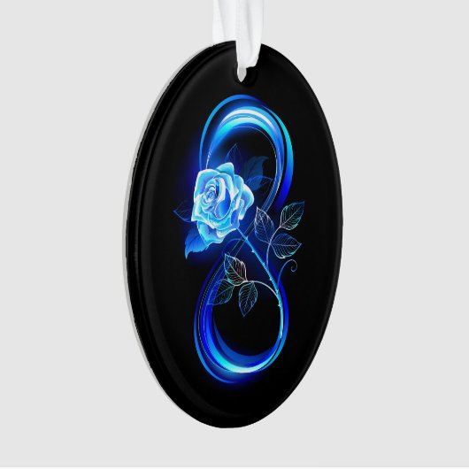 Glowing infinity with blue rose (devant)