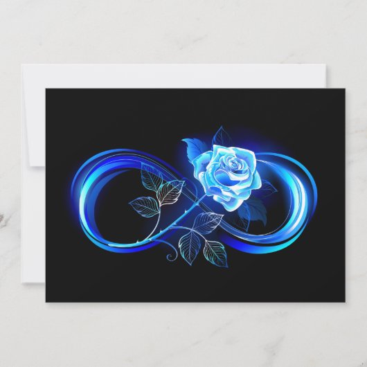 Glowing infinity with blue rose aankondiging (Voorkant)