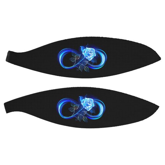 Glowing infinity with blue rose basketbal (Panelen)