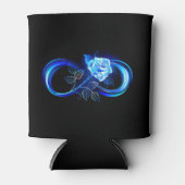 Glowing infinity with blue rose blikjeskoeler (Voorkant)