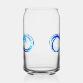 Glowing infinity with blue rose blikvorm glas (Links)