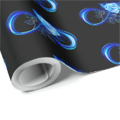 Glowing infinity with blue rose cadeaupapier (Rol Hoek)