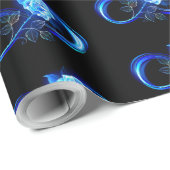 Glowing infinity with blue rose cadeaupapier (Rol Hoek)