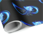 Glowing infinity with blue rose cadeaupapier (Rol Hoek)