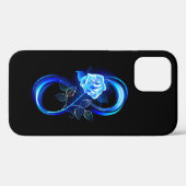 Glowing infinity with blue rose Case-Mate iPhone case (Achterkant (horizontaal))