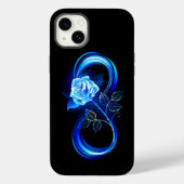 Glowing infinity with blue rose Case-Mate iPhone case (Achterkant)