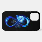 Glowing infinity with blue rose Case-Mate iPhone case (Achterkant (horizontaal))