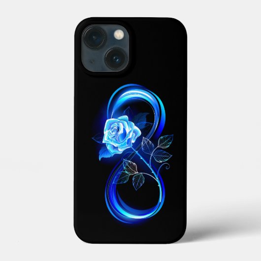 Glowing infinity with blue rose Case-Mate iPhone case (Achterkant)