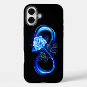 Glowing infinity with blue rose Case-Mate iPhone case (Achterkant)