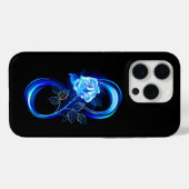 Glowing infinity with blue rose Case-Mate iPhone case (Achterkant (horizontaal))