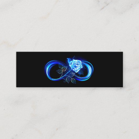Glowing infinity with blue rose contactkaartje (Voorkant)