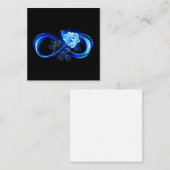 Glowing infinity with blue rose contactkaartje (Voorkant / Achterkant)